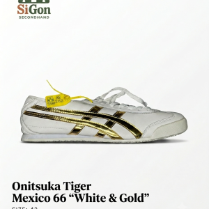 Onitsuka Tiger Mexico 66 “White Gold” - Size 42 - Mới 95%