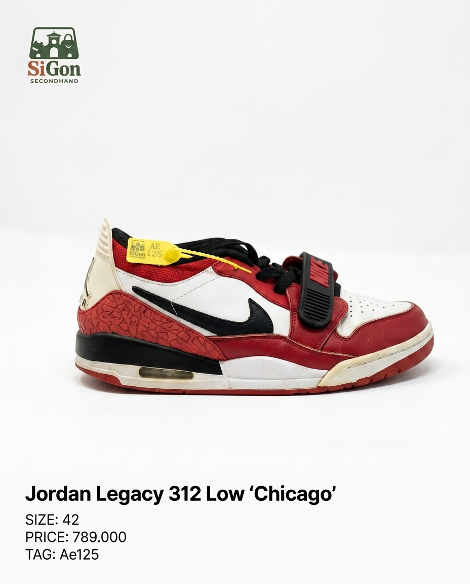 Jordan Legacy 312 Low “Chicago”- Size 42 - Mới 98%