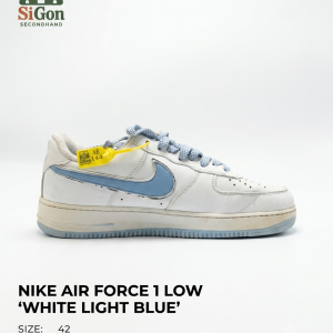 Nike Air Force 1 Low “White Light Blue”- Size 42 - Mới 98%