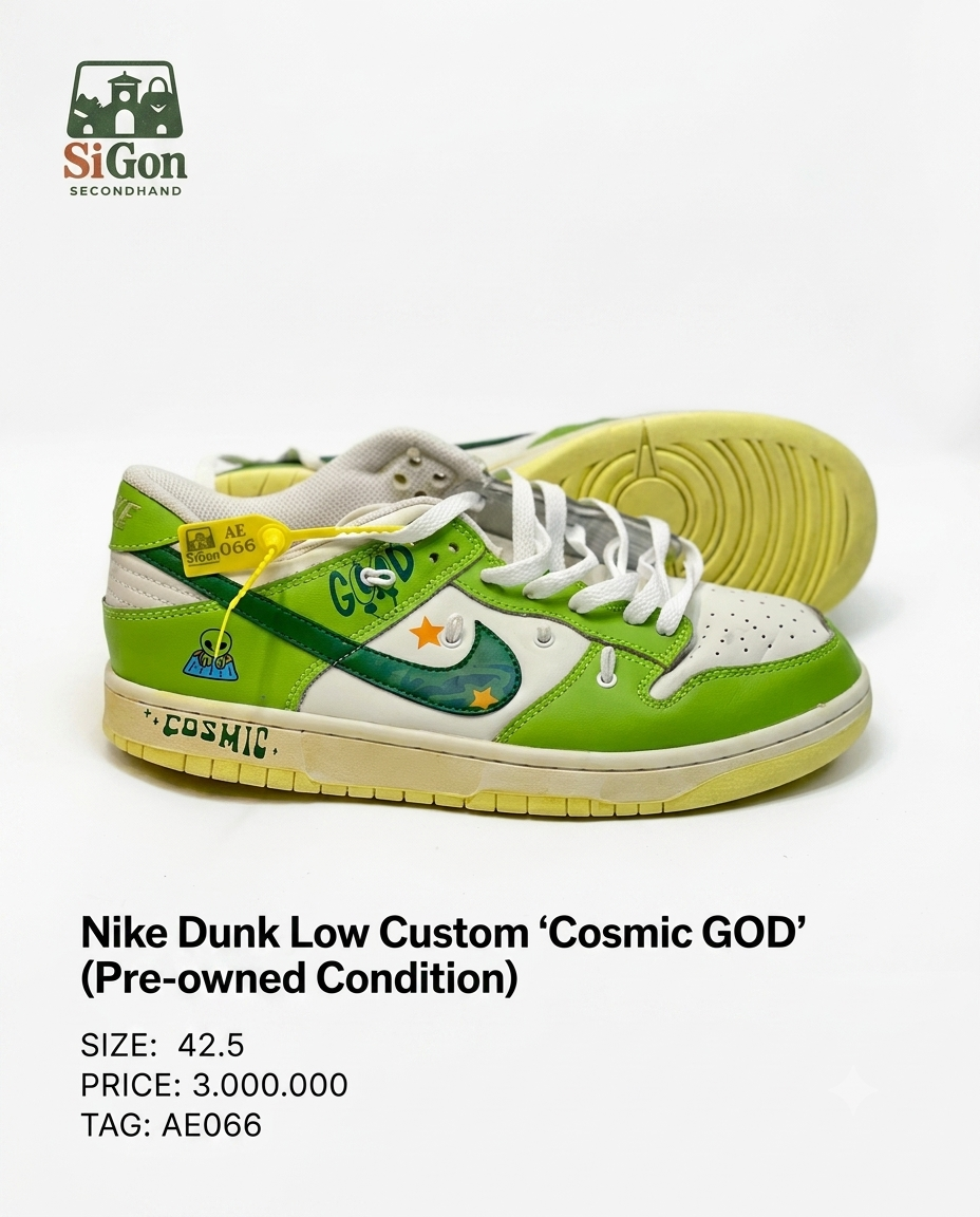 Nike Dunk Low Custom “Comic God”- Size 42.5 - Mới 95%