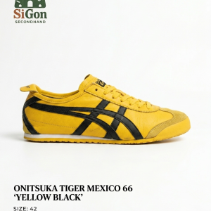 Onitsuka Tiger Mexico 66 “Yellow Black” - Size 42 - Mới 98%