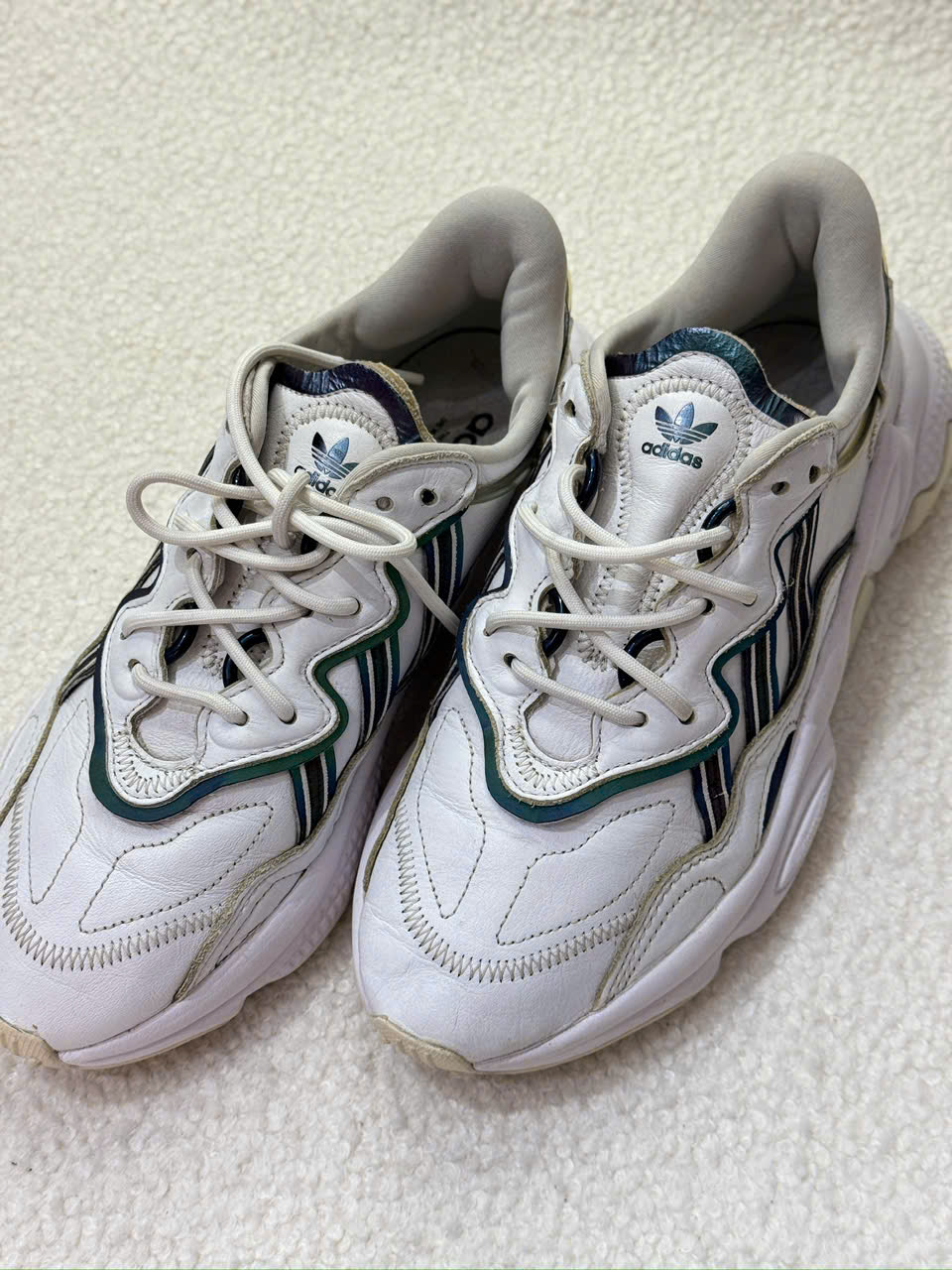 Adidas Ozweego Cloud White Collegiate Green - Size 41 - Độ mới 90% - Ảnh 2