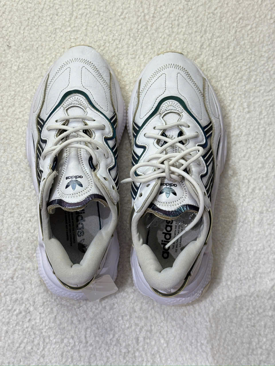 Adidas Ozweego Cloud White Collegiate Green - Size 41 - Độ mới 90% - Ảnh 4