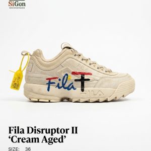 Fila Disruptor II Cream Aged - Size 36 - Độ mới 90%