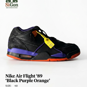 Nike Air Flight 89 "Black Purple Orange" - SIZE 40 - NEW 90%
