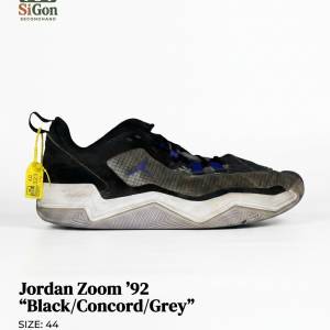 Jordan Zoom 92 “Black/Concord/Grey” - Size 44 - Mới 90%