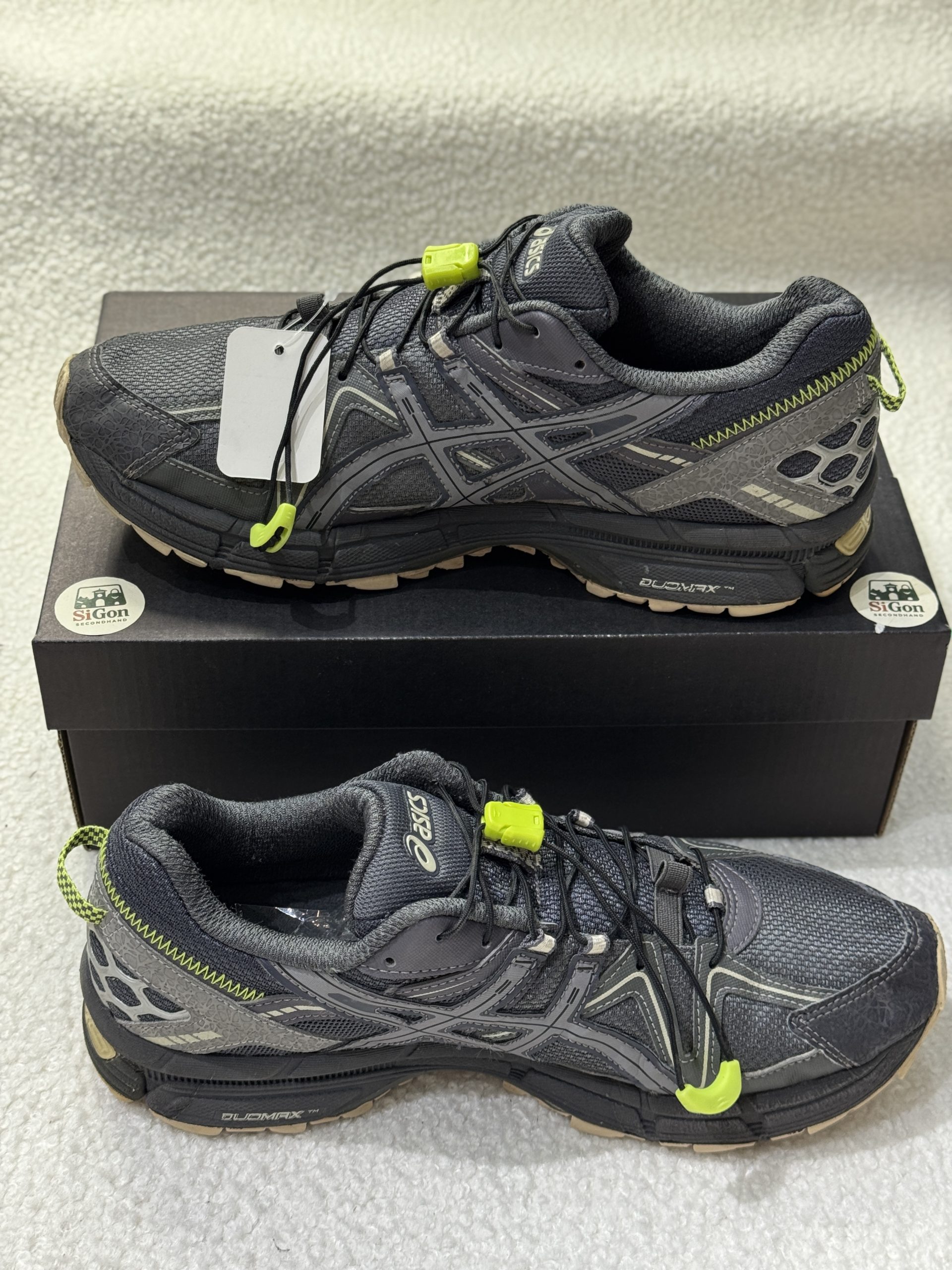 Asics Gel-Kahana 8 Dark Grey Lime - Size 41 - Độ mới 90% - Ảnh 6