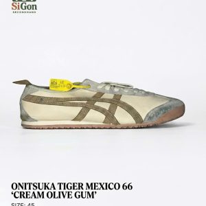 Onitsuka Tiger Mexico 66 “Cream/Olive/Gum” - Size 45 - Mới 90%