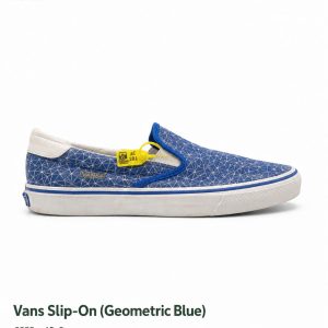 Vans Slip-On “Geometric Blue” - Size 46 - Mới 90%