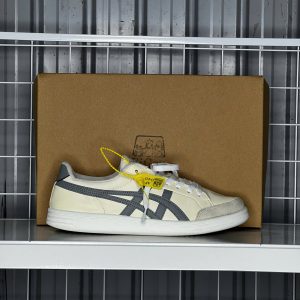 Onitsuka Tiger Lawnship Cream Dark Grey - Size 40.5 - Độ mới 95%