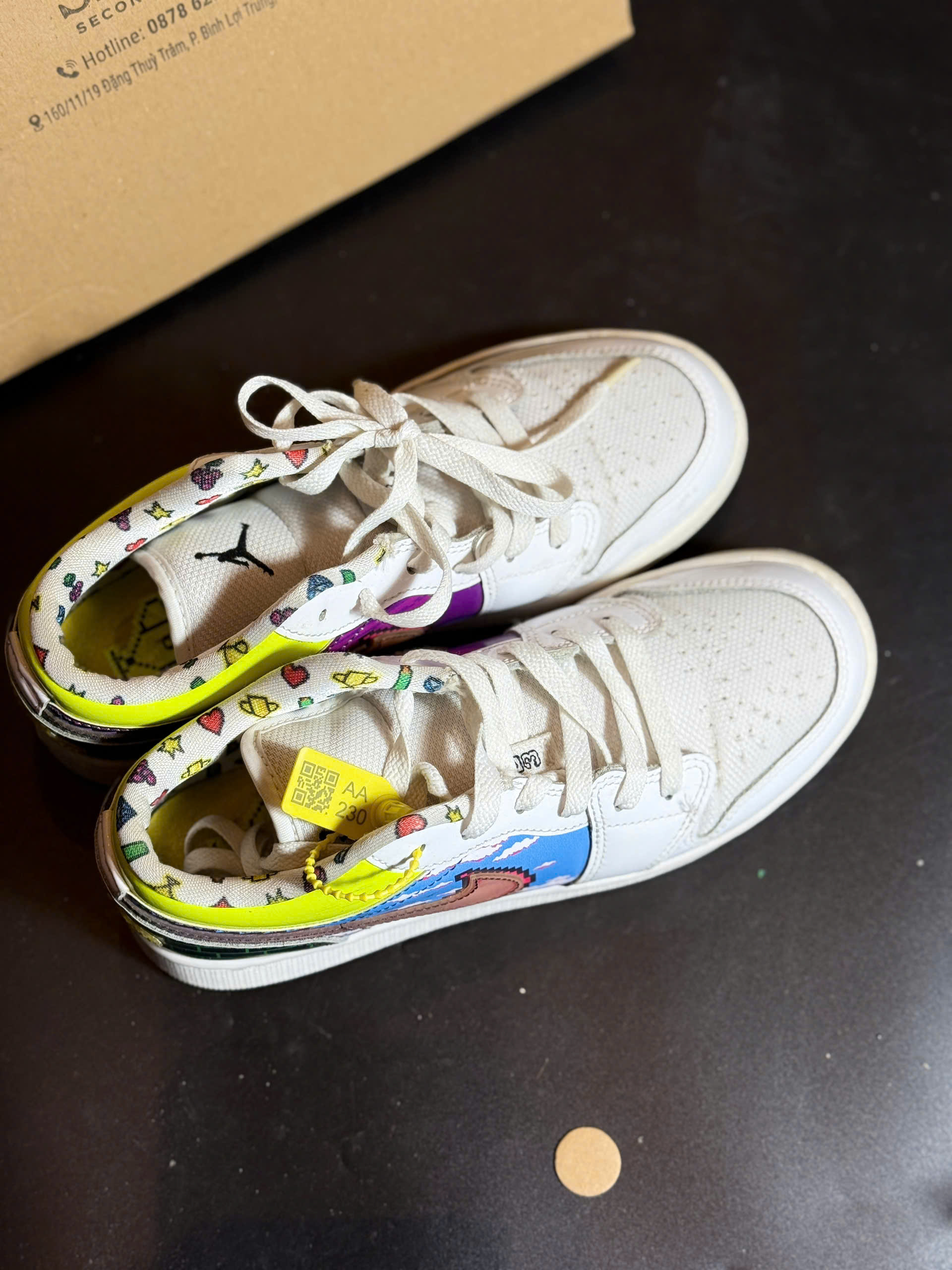 Air Jordan 1 Low Video Game - Size 37 - Độ mới 90% - Ảnh 4