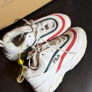FILA Ray White Red Green - Size 37 - Độ mới 90%