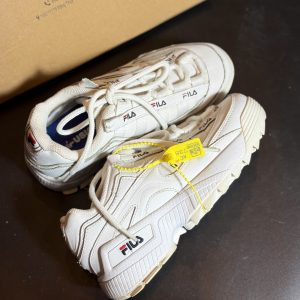 Fila Fusion Jagged "Triple White" - Size 37 - Độ mới 90%