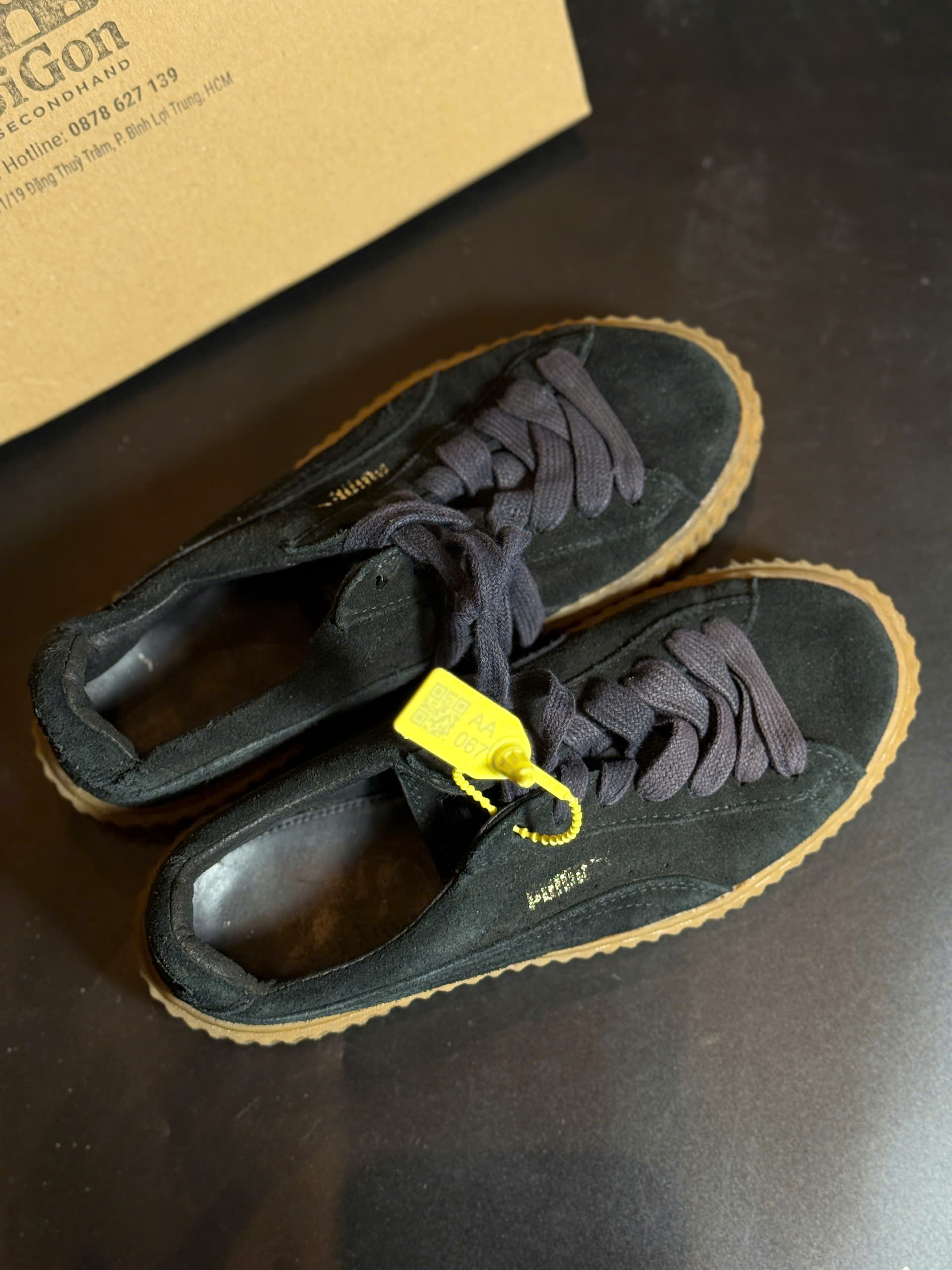 Fenty x Puma Suede Creeper "Black Gum" - Size 37 - Độ mới 90%