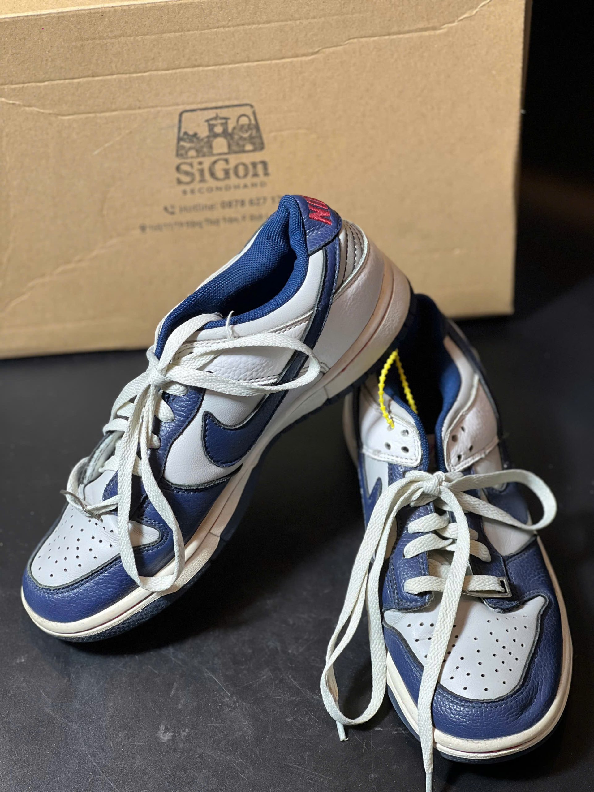 Nike Dunk Low NBA 75th Anniversary "Brooklyn Nets" - Size 36,5 - Độ mới 90% - Ảnh 3