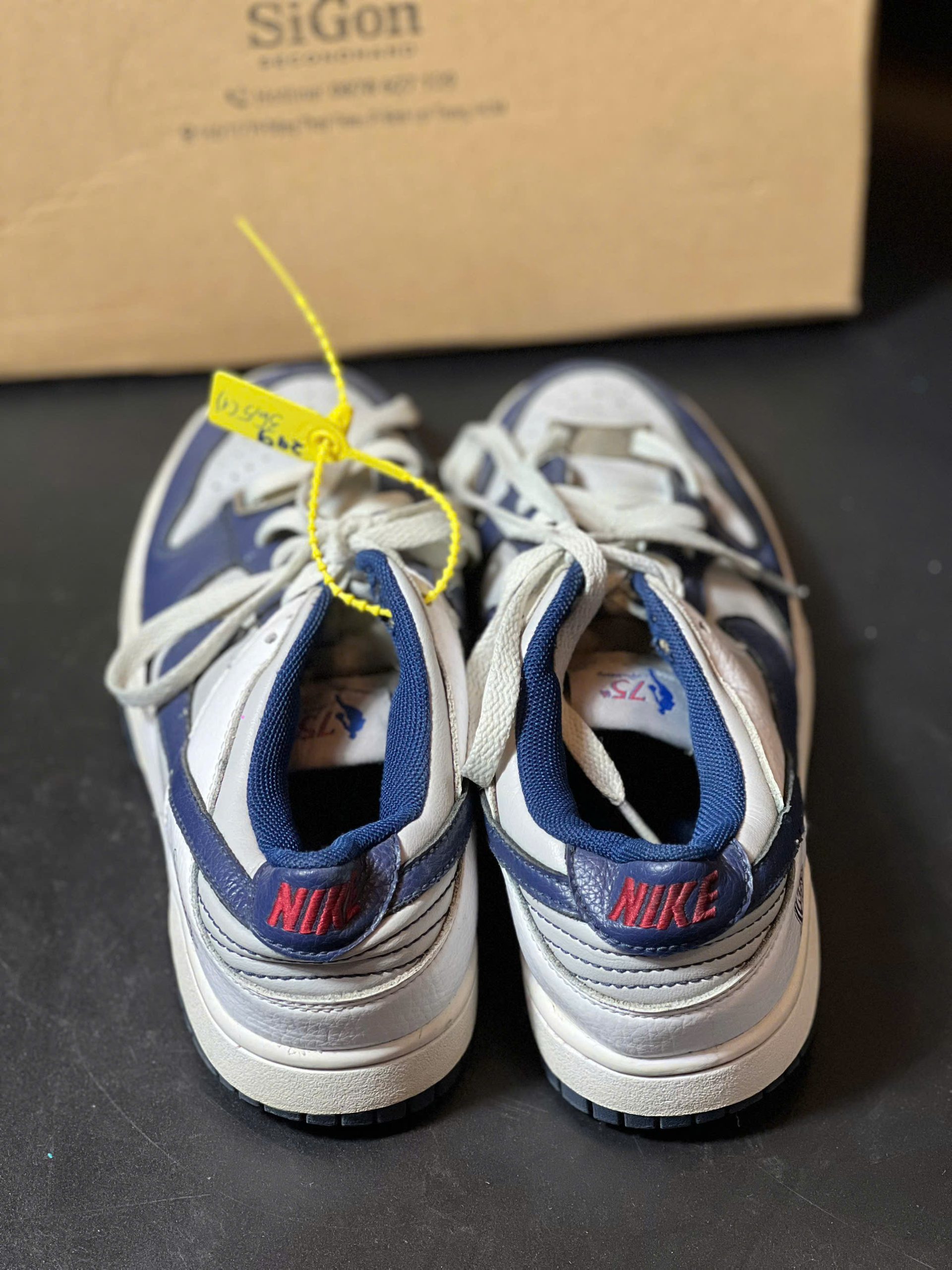 Nike Dunk Low NBA 75th Anniversary "Brooklyn Nets" - Size 36,5 - Độ mới 90% - Ảnh 4
